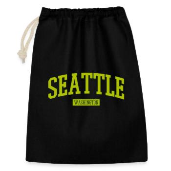 Seattle Washington Lettering - Gift Bag 30 x 45 cm - black - Front