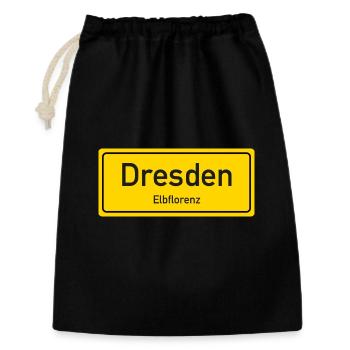 Nom de lieu de Dresde allemagne - Sac cadeau 30 x 45 cm - noir - Devant