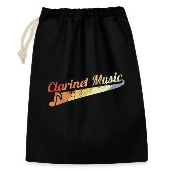 Clarinette Vintage - Sac cadeau 30 x 45 cm - noir - Devant