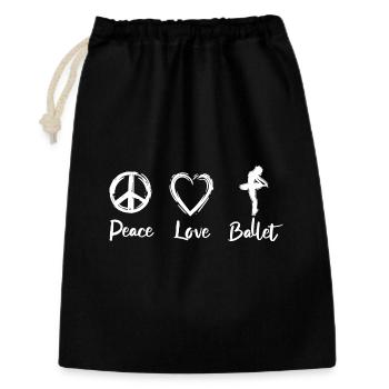 Peace Love Ballet - Gift Bag 30 x 45 cm - black - Front