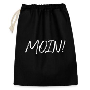MOIN!, white - Gift Bag 30 x 45 cm - black - Front