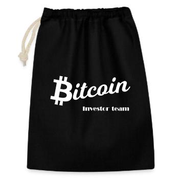 Krypto Investor Team Grafik - Geschenkbeutel aus Baumwolle (30 x 45 cm) - Schwarz - Vorne