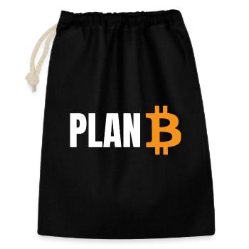 Plan Bitcoin - Gift Bag 30 x 45 cm - black - Front