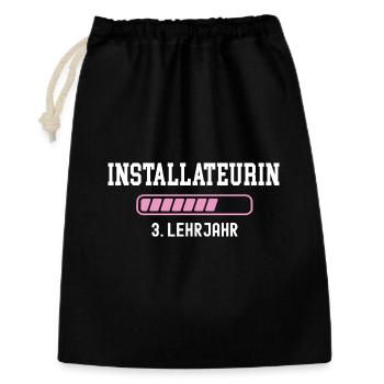 Apprentissage de plombier 3 ans - Sac cadeau 30 x 45 cm - noir - Devant