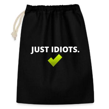 Just Idiots - Gift Bag 30 x 45 cm - black - Front