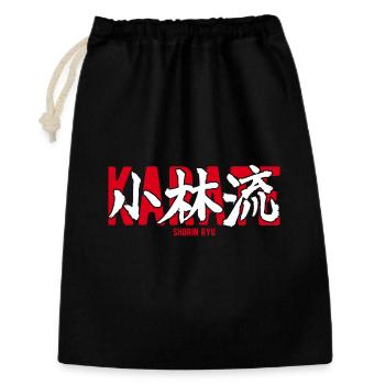 Shorin Ryu Karate Kampfsport-Dojo Kanji Japan - Geschenkbeutel aus Baumwolle (30 x 45 cm) - Schwarz - Vorne