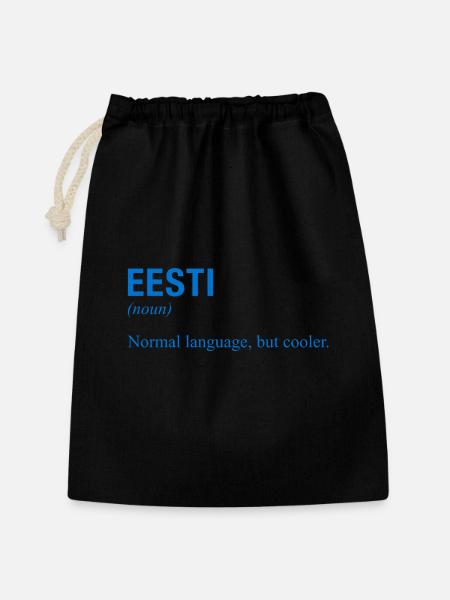 Estonian language Estland - Geschenkbeutel aus Baumwolle (30 x 45 cm) - Schwarz