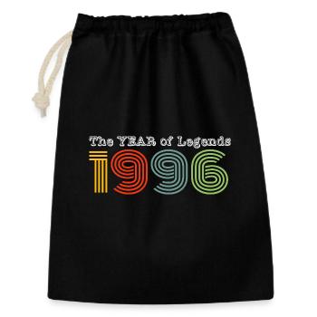 Millésime 1996 - Sac cadeau 30 x 45 cm - noir - Devant