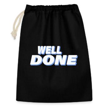 WELL DONE - Gift Bag 30 x 45 cm - black - Front