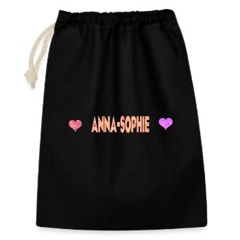 Anna-Sophie - Geschenkbeutel aus Baumwolle (30 x 45 cm) - Schwarz - Vorne