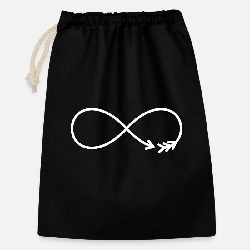 Infinity Sign Arrow Gift Love - Gift Bag 30 x 45 cm - black