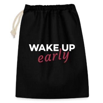 Wake up early - Gift Bag 30 x 45 cm - black - Front