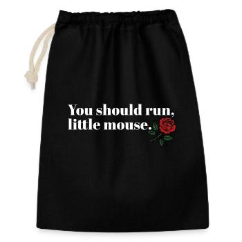 Run Baby Run – Dark Booktok Design - Geschenkbeutel aus Baumwolle (30 x 45 cm) - Schwarz - Vorne