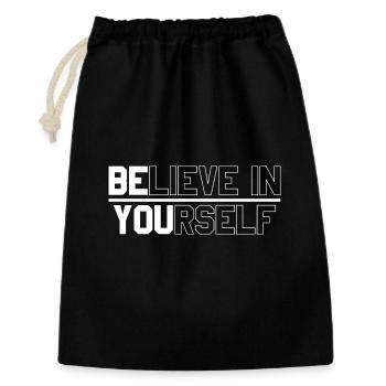Personal Believe in Yourself Text Design - Gift Bag 30 x 45 cm - black - Front