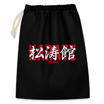 Shotokan Karate Martial Arts Dojo Kanji Japon - Sac cadeau 30 x 45 cm - noir - Devant