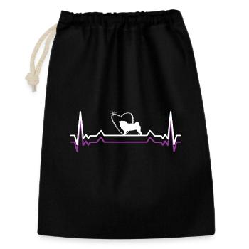 Amour carlin - Sac cadeau 30 x 45 cm - noir - Devant