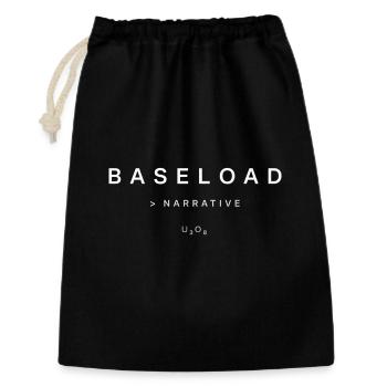 Uran-Investor-Baseload-Shirt - Geschenkbeutel aus Baumwolle (30 x 45 cm) - Schwarz - Vorne