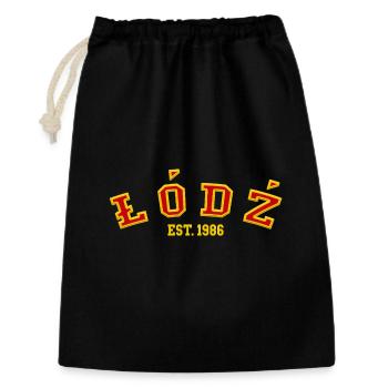 Łódź Fondée en 1986 - Sac cadeau 30 x 45 cm - noir - Devant