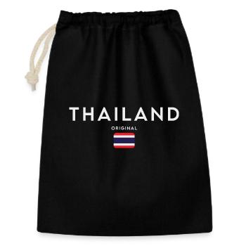 Drapeau de la Thaïlande, fierté thaïlandaise - Sac cadeau 30 x 45 cm - noir - Devant