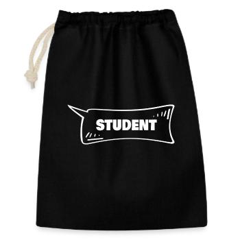 Speech Bubble Student - Gift Bag 30 x 45 cm - black - Front