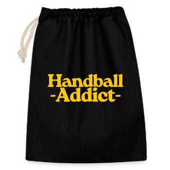 Accro au Handball - Sac cadeau 30 x 45 cm - noir - Devant
