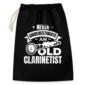 Clarinets Grandpa - Gift Bag 30 x 45 cm - black - Front
