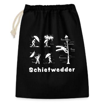 Schietwedder - Geschenkbeutel aus Baumwolle (30 x 45 cm) - Schwarz - Vorne