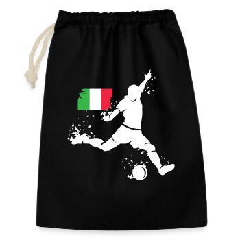 Équipe d’Italie de football Joueur Blast - Sac cadeau 30 x 45 cm - noir - Devant