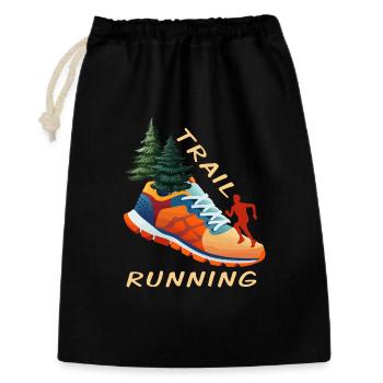 Trail Running - Geschenkbeutel aus Baumwolle (30 x 45 cm) - Schwarz - Vorne