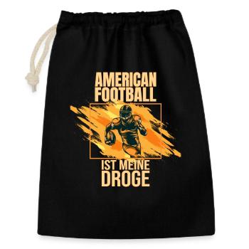 American Football ist meine Droge - Geschenkbeutel aus Baumwolle (30 x 45 cm) - Schwarz - Vorne