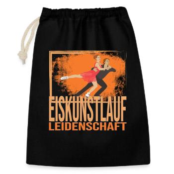 Eiskunstlauf Leidenschaft - Geschenkbeutel aus Baumwolle (30 x 45 cm) - Schwarz - Vorne