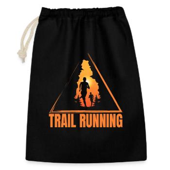 Trail Running - Geschenkbeutel aus Baumwolle (30 x 45 cm) - Schwarz - Vorne