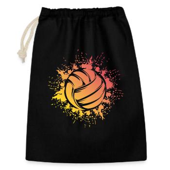 Ballon de volley-ball Explosion Icône du logo du joueur de volley-ball - Sac cadeau 30 x 45 cm - noir - Devant