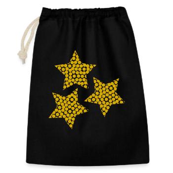 CHRISTMAS. STAR. STARS. CHRISTMAS ISLAND. NEW YEAR'S DAY - Gift Bag 30 x 45 cm - black - Front