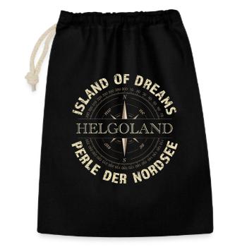 Island of Dreams - Helgoland - Geschenkbeutel aus Baumwolle (30 x 45 cm) - Schwarz - Vorne