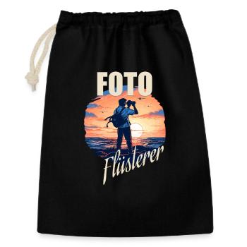 Foto Flüsterer - Geschenkbeutel aus Baumwolle (30 x 45 cm) - Schwarz - Vorne