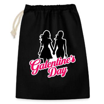 Galentine’s Day 2026 girls - Sac cadeau 30 x 45 cm - noir - Devant