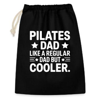 Pilates-Papa-Kühler - Geschenkbeutel aus Baumwolle (30 x 45 cm) - Schwarz - Vorne