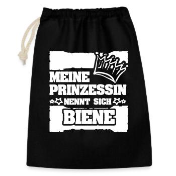 Nom de fille Bee - Sac cadeau 30 x 45 cm - noir - Devant