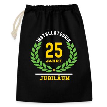 Anniversaire du plombier 25 ans 25e - Sac cadeau 30 x 45 cm - noir - Devant