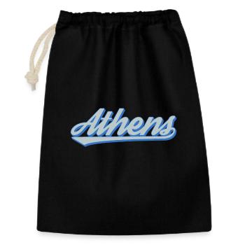 Athens Script Retro - Geschenkbeutel aus Baumwolle (30 x 45 cm) - Schwarz - Vorne