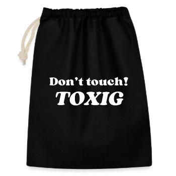 Dont Touch - Geschenkbeutel aus Baumwolle (30 x 45 cm) - Schwarz - Vorne