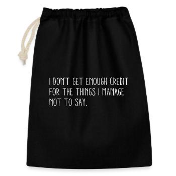 I Don't Get Enough Credit For   - Gift Bag 30 x 45 cm - black - Front