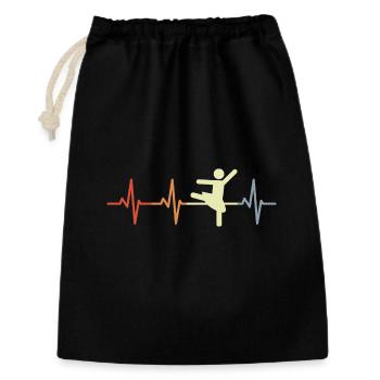 Ballet Dancer Heartbeat - Gift Bag 30 x 45 cm - black - Front