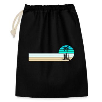Horizon de la plage - Sac cadeau 30 x 45 cm - noir - Devant
