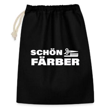 SCHÖNFÄRBER - Geschenkbeutel aus Baumwolle (30 x 45 cm) - Schwarz - Vorne