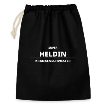 INFIRMIÈRE SUPER-HÉROÏNE - Sac cadeau 30 x 45 cm - noir - Devant