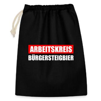 Arbeitskreis Bürgersteigbier Ortskontrollfahrt OKF - Geschenkbeutel aus Baumwolle (30 x 45 cm) - Schwarz - Vorne