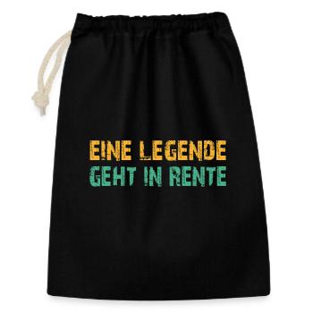 Ruhestand Legende - Geschenkbeutel aus Baumwolle (30 x 45 cm) - Schwarz - Vorne