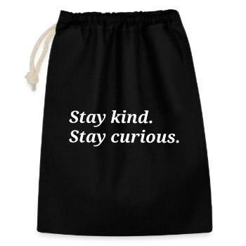 Stay child. Stay curious. - Gift Bag 30 x 45 cm - black - Front